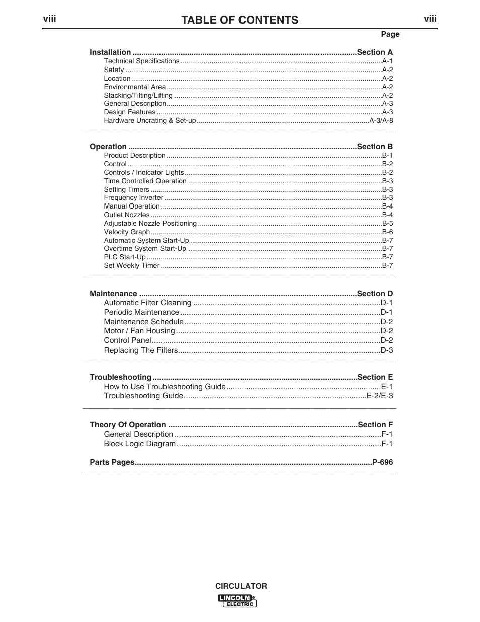 Lincoln Electric IM10109 CIRCULATOR User Manual | Page 8 / 33