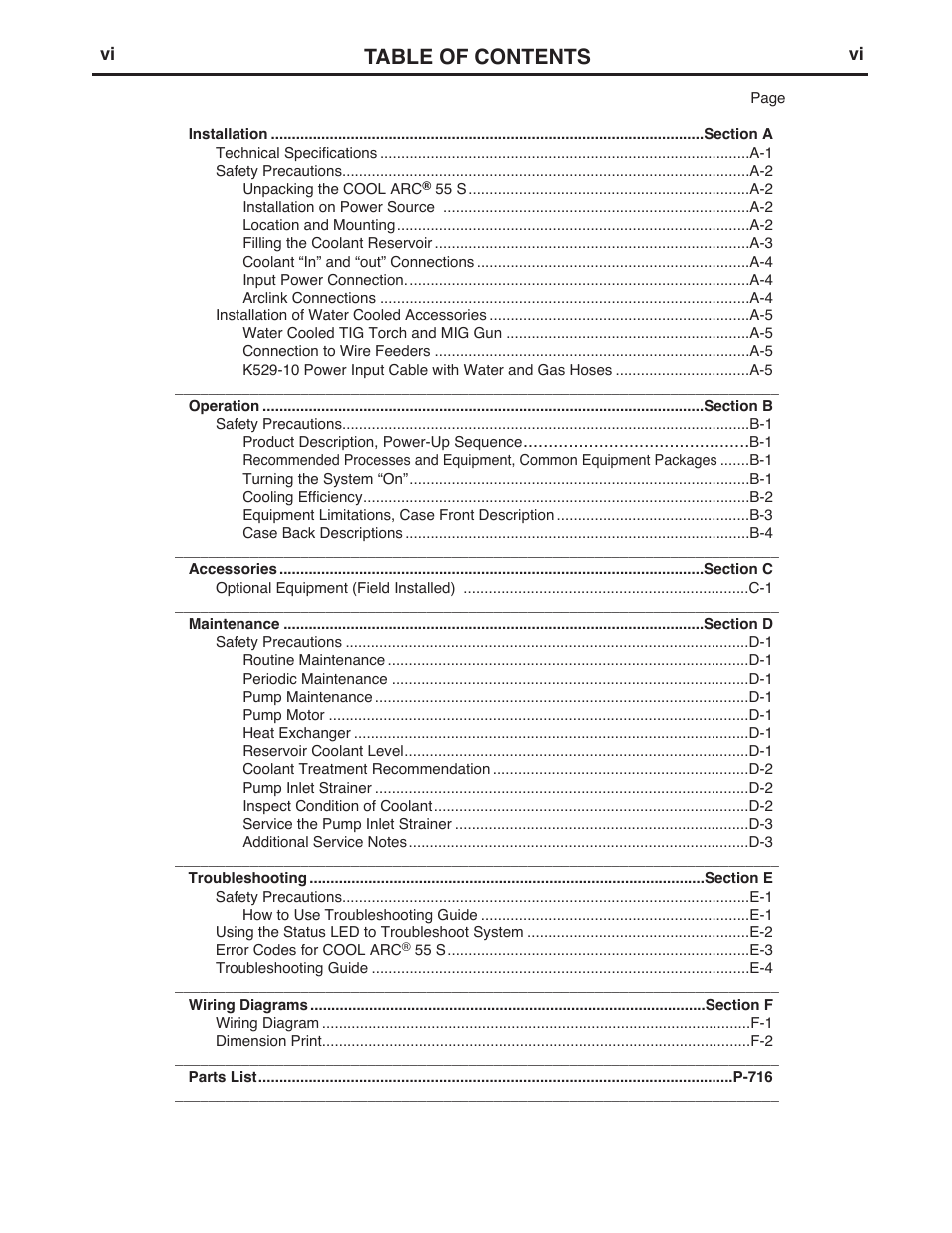 Lincoln Electric IM10134 COOL ARC 55 S WATER COOLER User Manual | Page 6 / 40