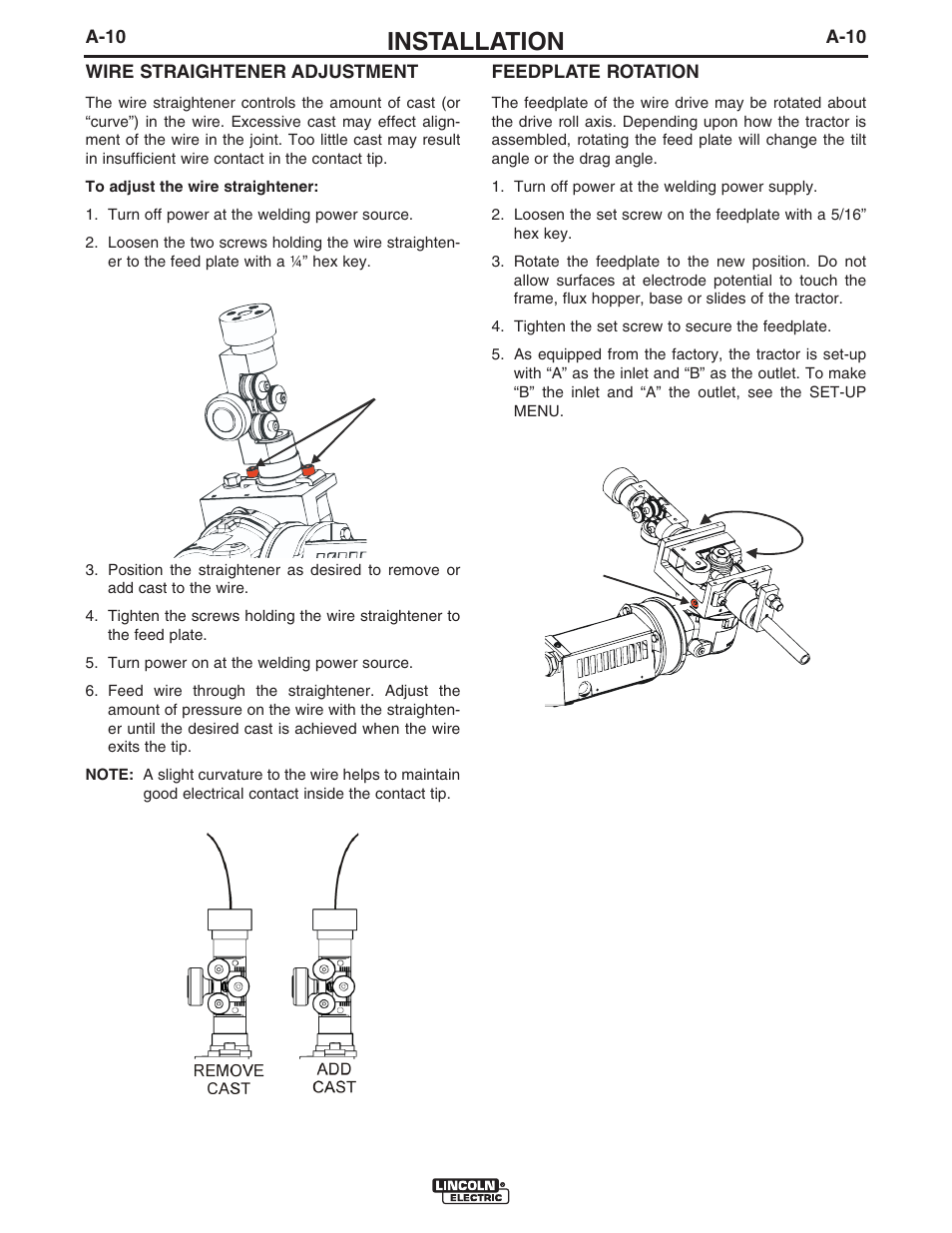 Installation | Lincoln Electric IM10098 CRUISER User Manual | Page 17 / 54