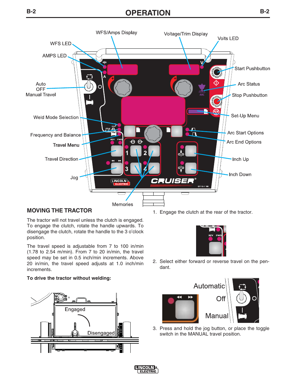 Operation | Lincoln Electric IM10098 CRUISER User Manual | Page 34 / 54