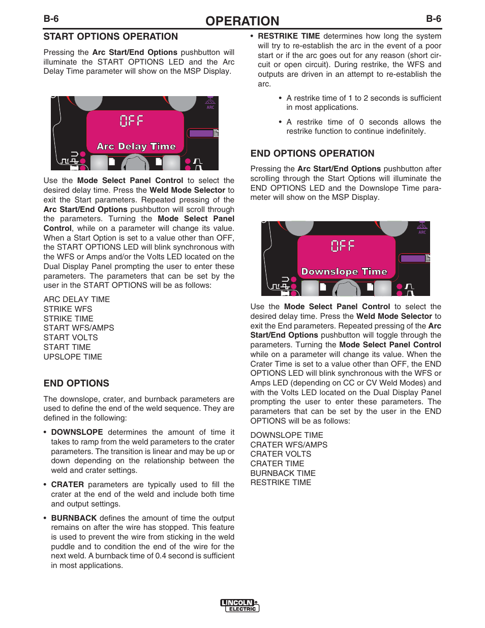 Operation | Lincoln Electric IM10098 CRUISER User Manual | Page 38 / 54