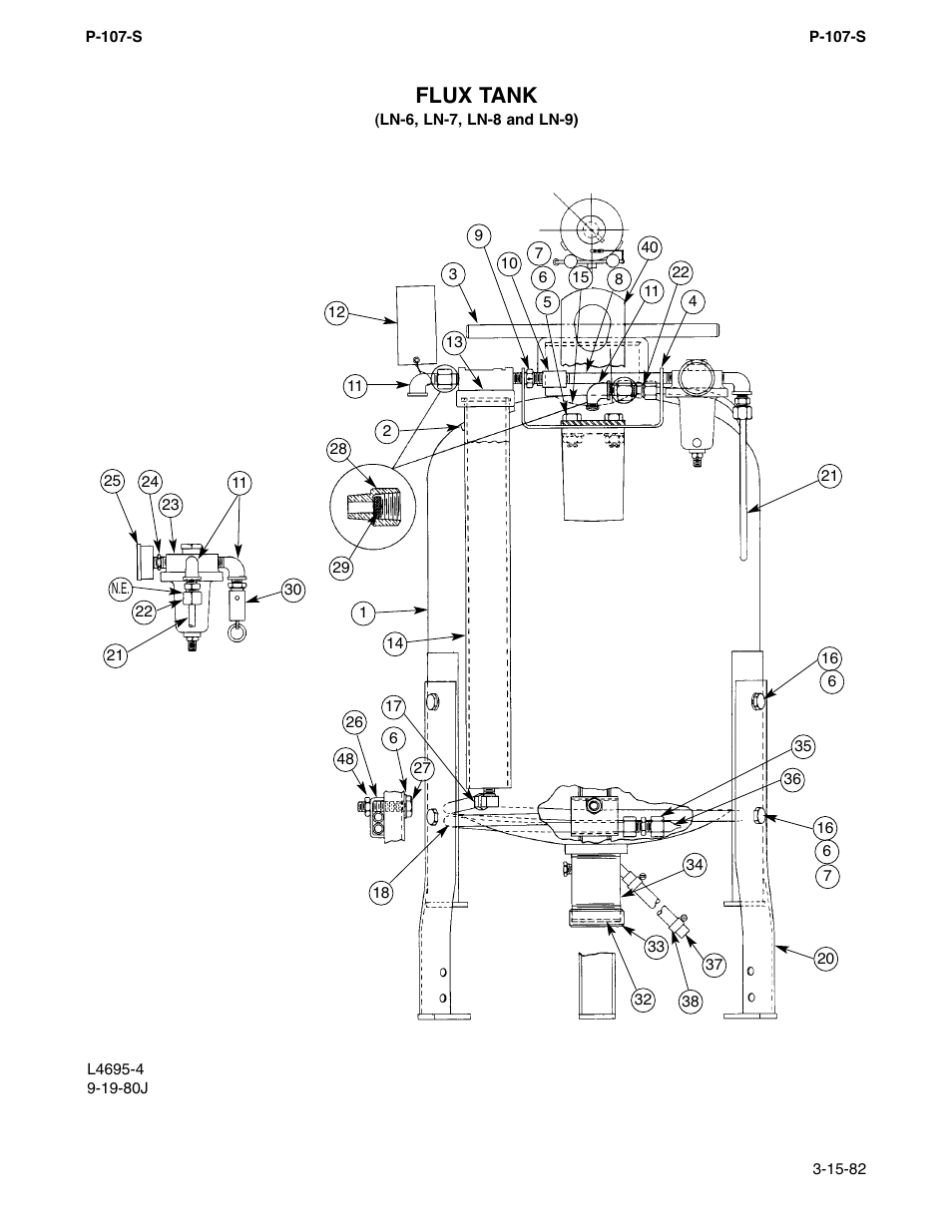 Flux tank | Lincoln Electric IM294 LN-9 SEMIAUTOMATIC WIRE FEEDER User Manual | Page 126 / 148