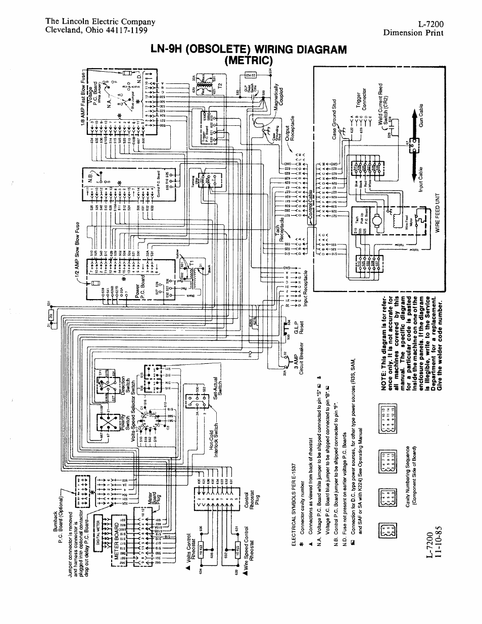 Lincoln Electric IM294 LN-9 SEMIAUTOMATIC WIRE FEEDER User Manual | Page 145 / 148