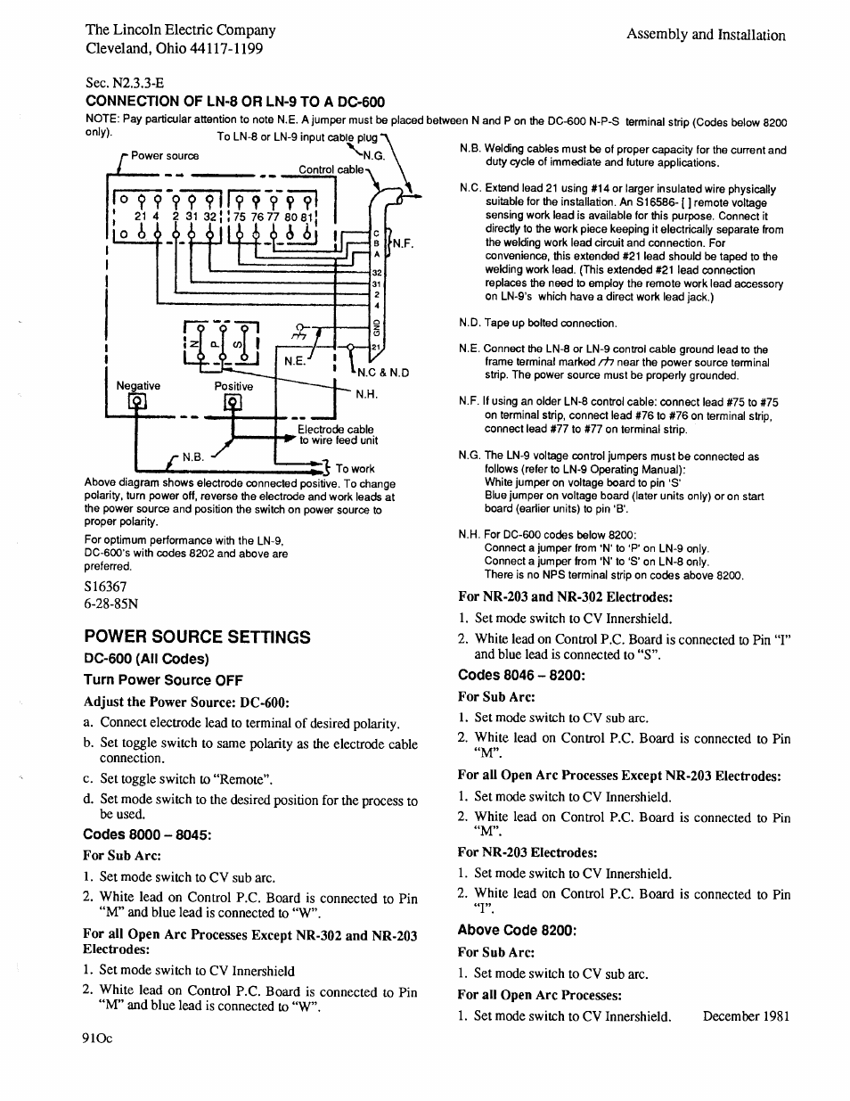 Lincoln Electric IM294 LN-9 SEMIAUTOMATIC WIRE FEEDER User Manual | Page 25 / 148