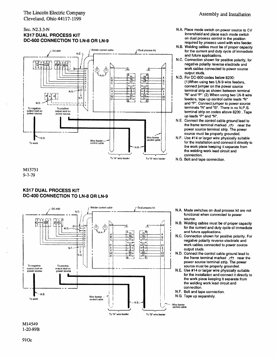 Lincoln Electric IM294 LN-9 SEMIAUTOMATIC WIRE FEEDER User Manual | Page 29 / 148