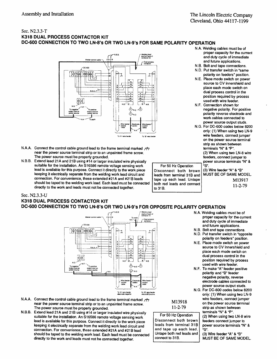 Lincoln Electric IM294 LN-9 SEMIAUTOMATIC WIRE FEEDER User Manual | Page 32 / 148