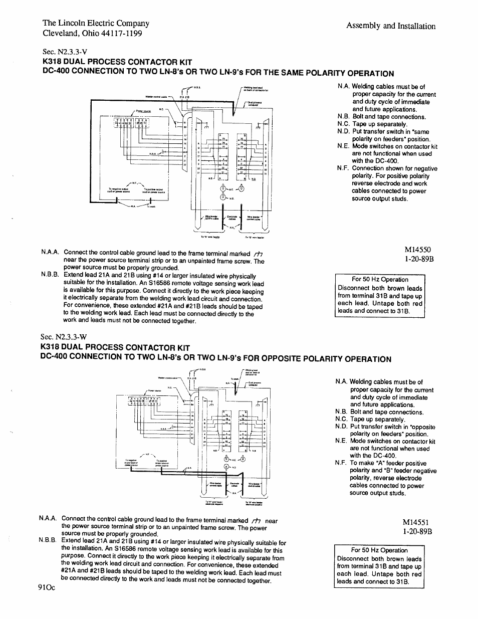 Lincoln Electric IM294 LN-9 SEMIAUTOMATIC WIRE FEEDER User Manual | Page 33 / 148