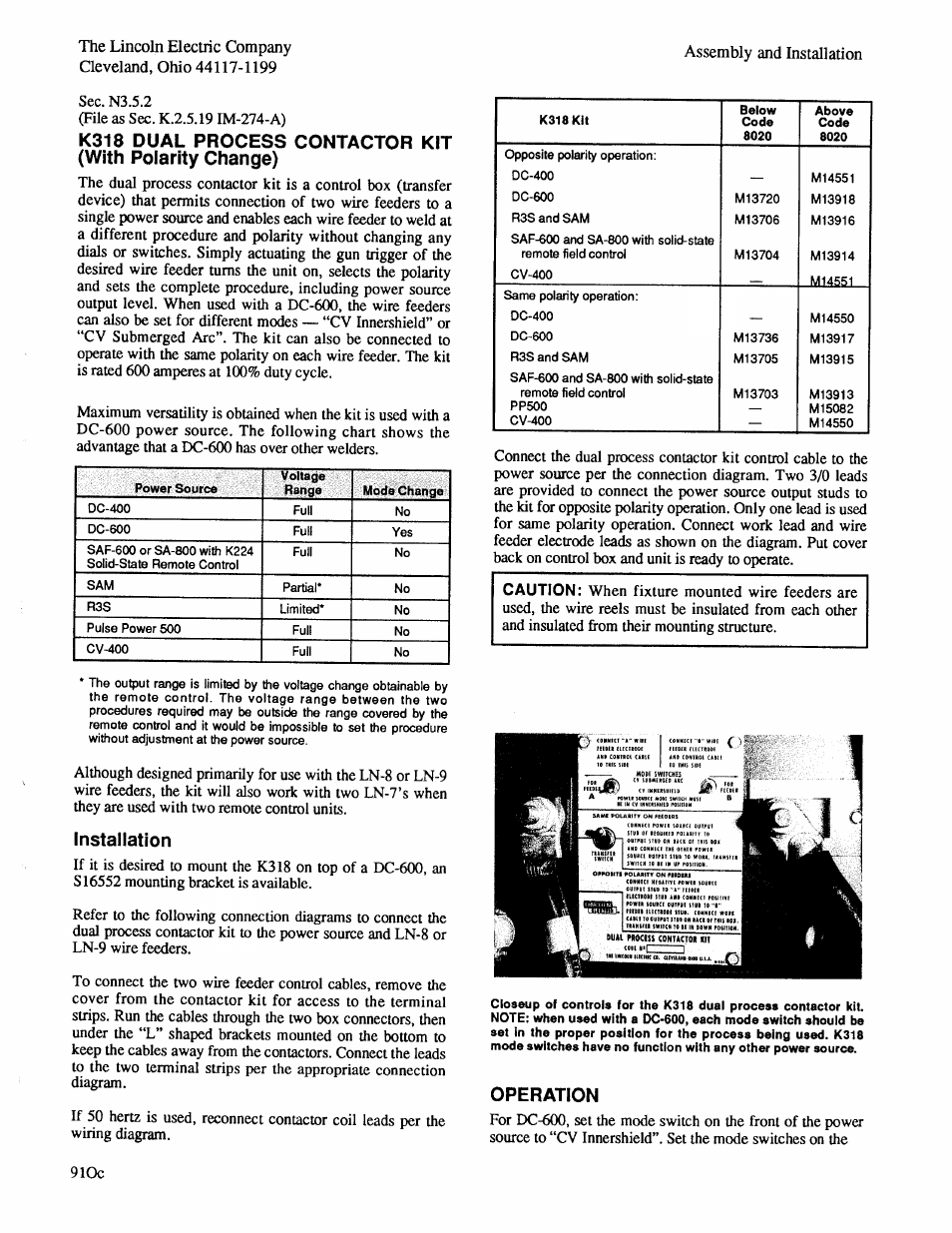 Lincoln Electric IM294 LN-9 SEMIAUTOMATIC WIRE FEEDER User Manual | Page 43 / 148