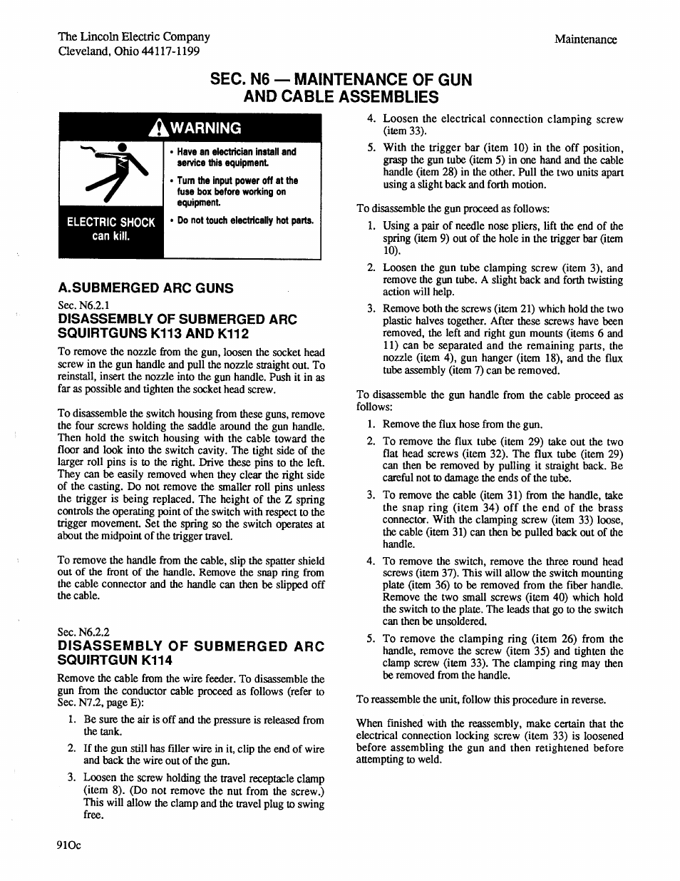 Lincoln Electric IM294 LN-9 SEMIAUTOMATIC WIRE FEEDER User Manual | Page 61 / 148