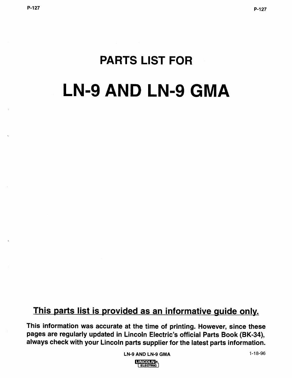 Lincoln Electric IM294 LN-9 SEMIAUTOMATIC WIRE FEEDER User Manual | Page 69 / 148