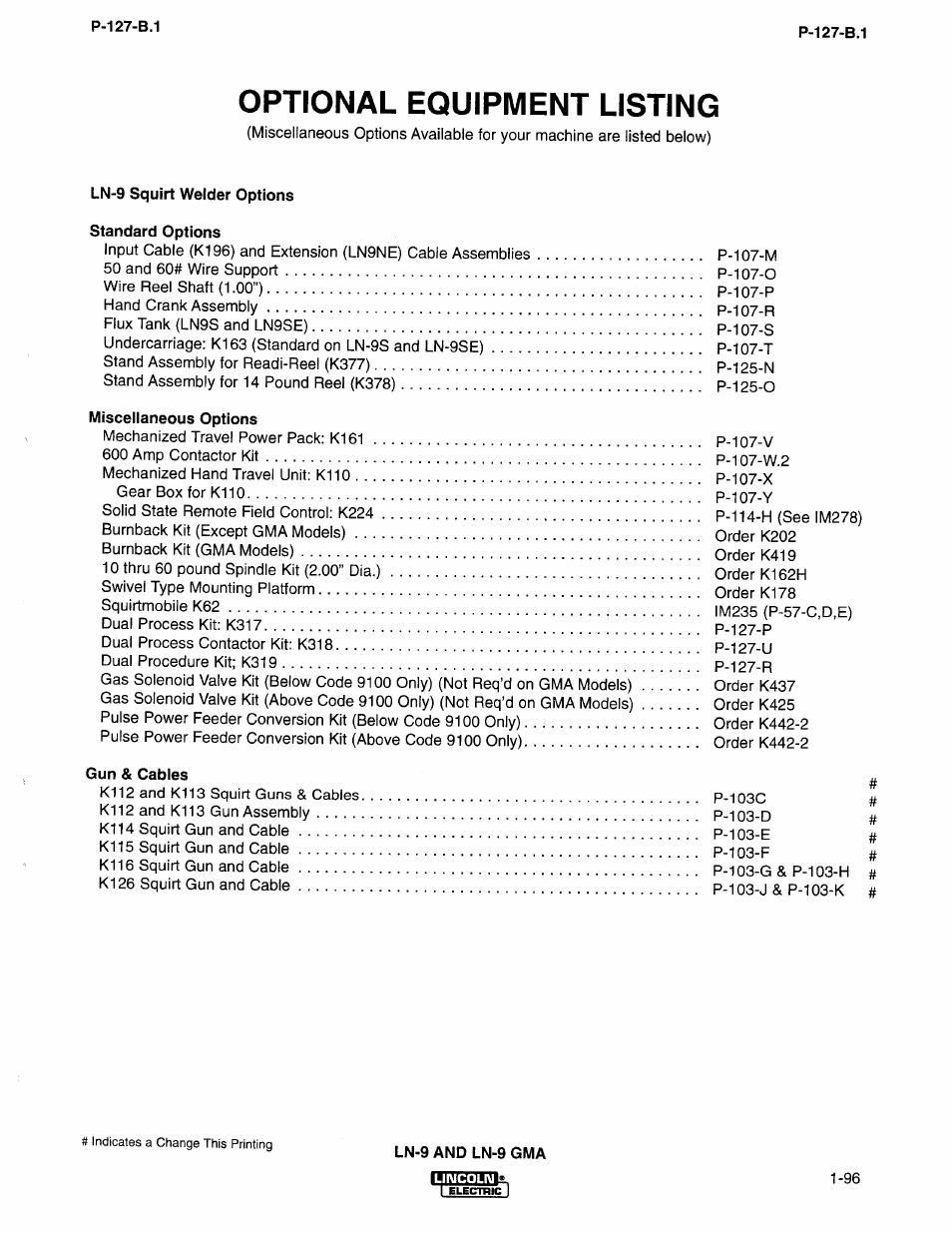 Lincoln Electric IM294 LN-9 SEMIAUTOMATIC WIRE FEEDER User Manual | Page 71 / 148