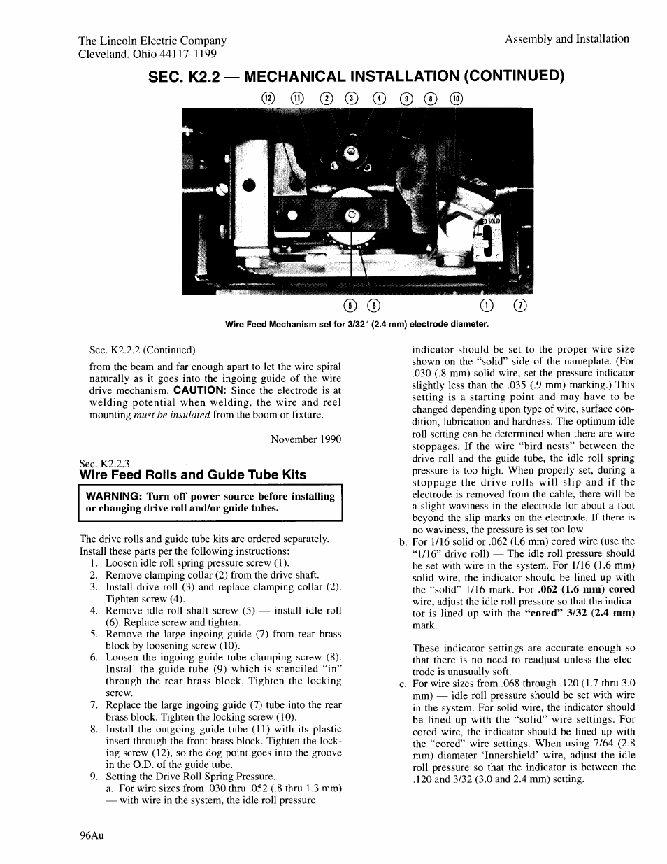 Lincoln Electric IM274 LN-8 SEMIAUTOMATIC WIRE FEEDER User Manual | Page 11 / 140
