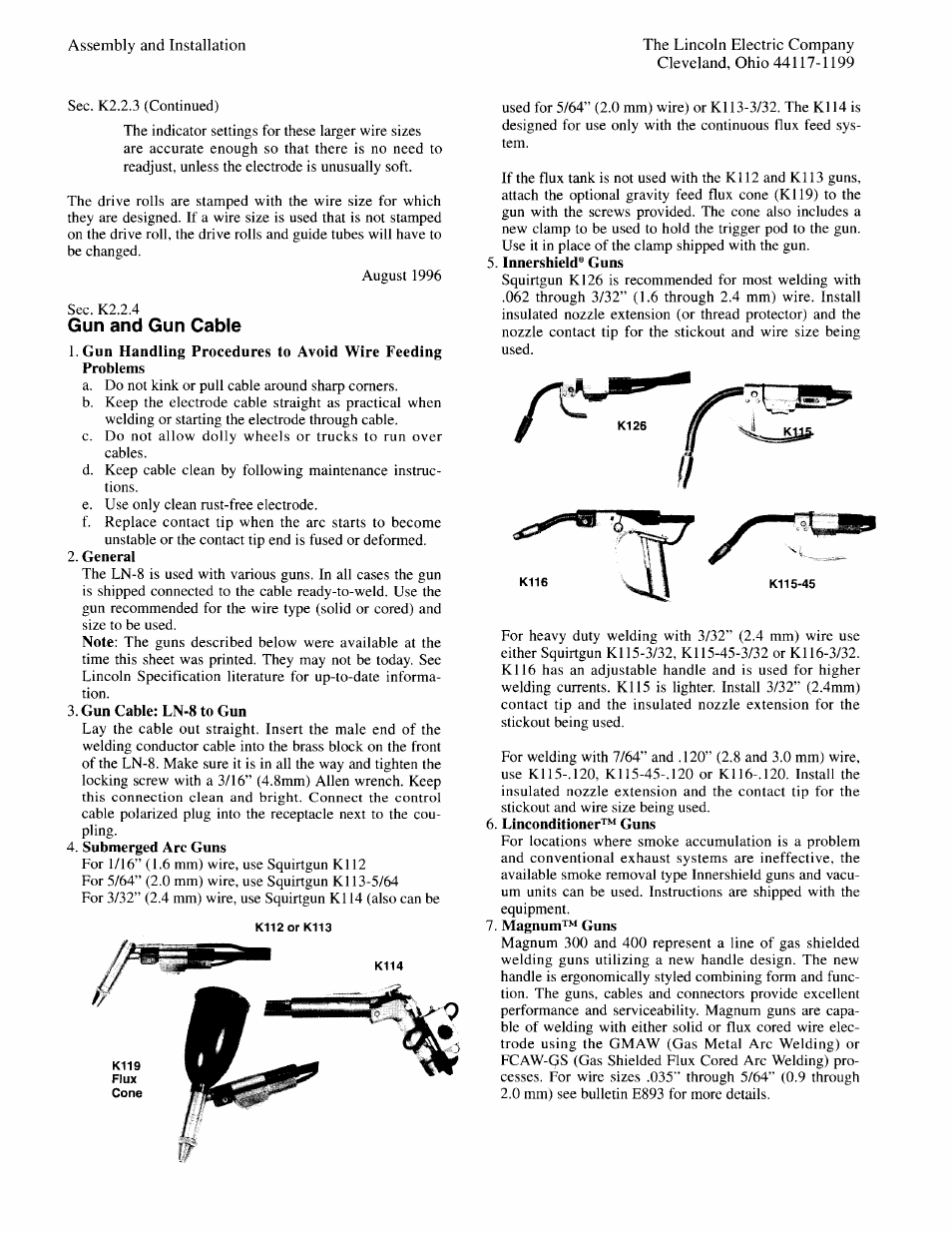 Lincoln Electric IM274 LN-8 SEMIAUTOMATIC WIRE FEEDER User Manual | Page 12 / 140