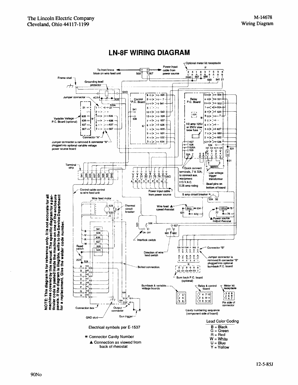 Lincoln Electric IM274 LN-8 SEMIAUTOMATIC WIRE FEEDER User Manual | Page 128 / 140