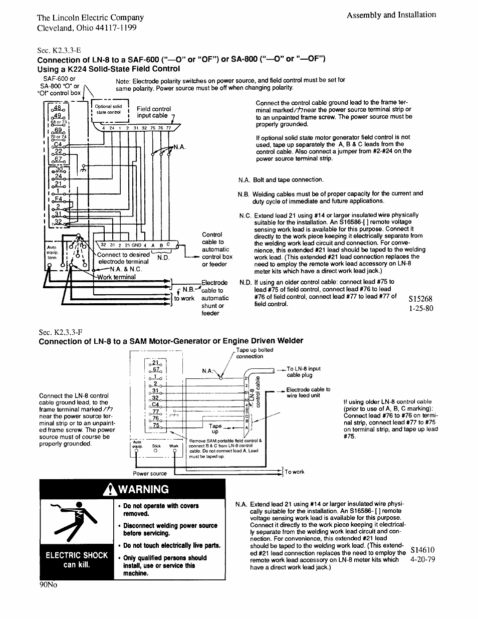 Lincoln Electric IM274 LN-8 SEMIAUTOMATIC WIRE FEEDER User Manual | Page 19 / 140