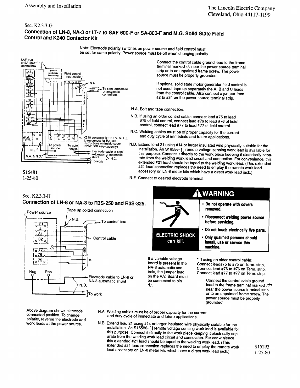 Lincoln Electric IM274 LN-8 SEMIAUTOMATIC WIRE FEEDER User Manual | Page 20 / 140