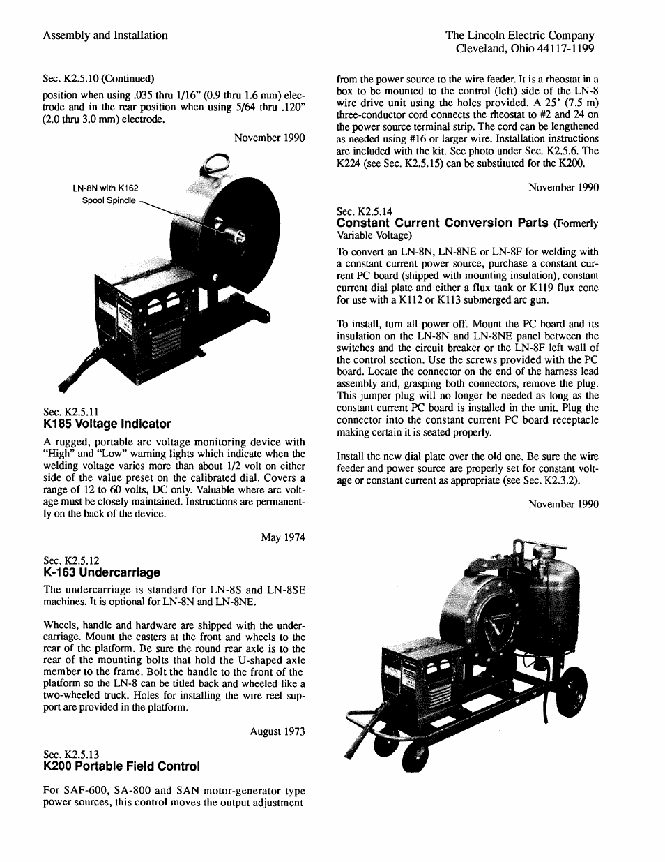 Lincoln Electric IM274 LN-8 SEMIAUTOMATIC WIRE FEEDER User Manual | Page 28 / 140