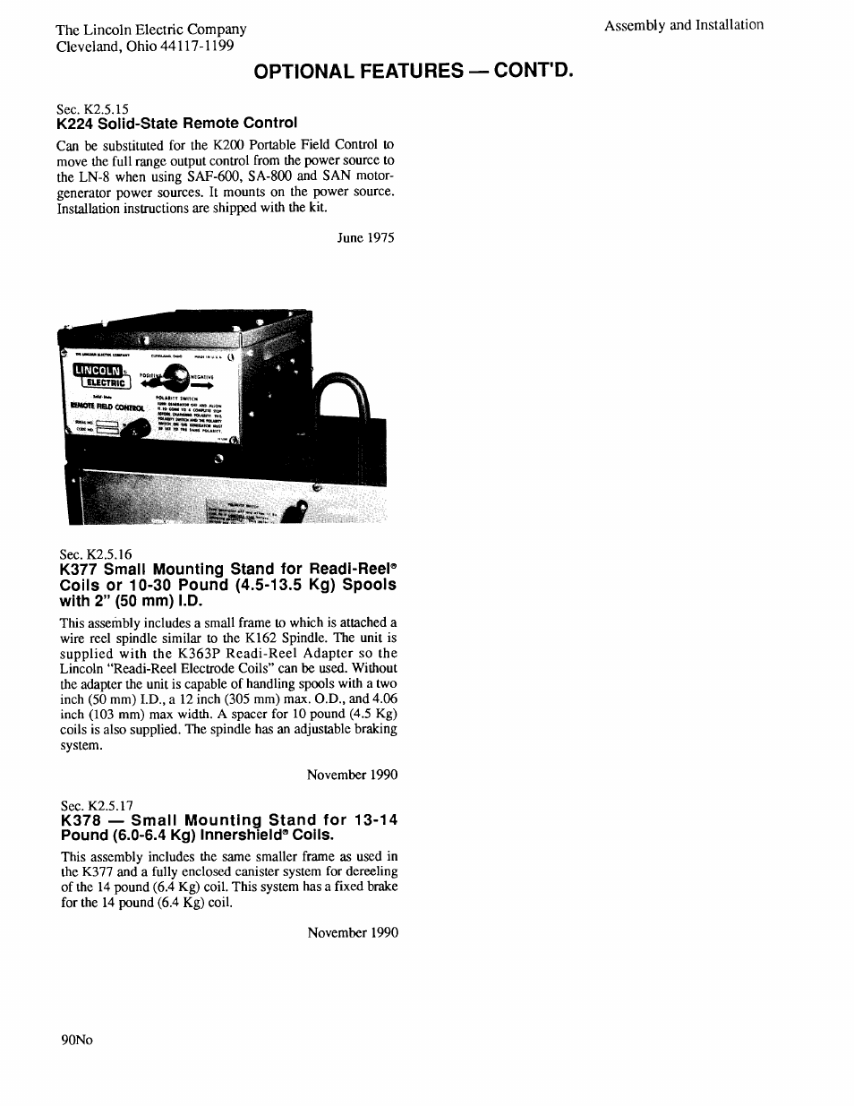 Lincoln Electric IM274 LN-8 SEMIAUTOMATIC WIRE FEEDER User Manual | Page 29 / 140