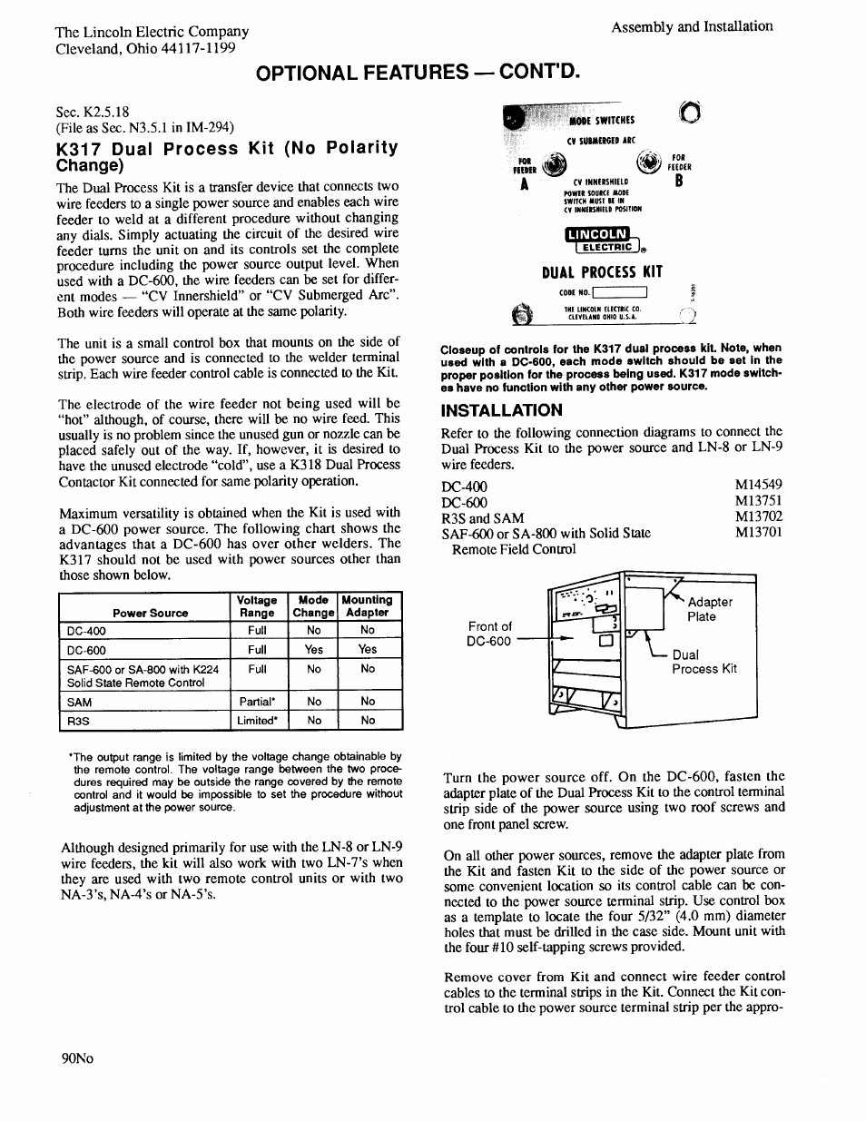 Lincoln Electric IM274 LN-8 SEMIAUTOMATIC WIRE FEEDER User Manual | Page 30 / 140