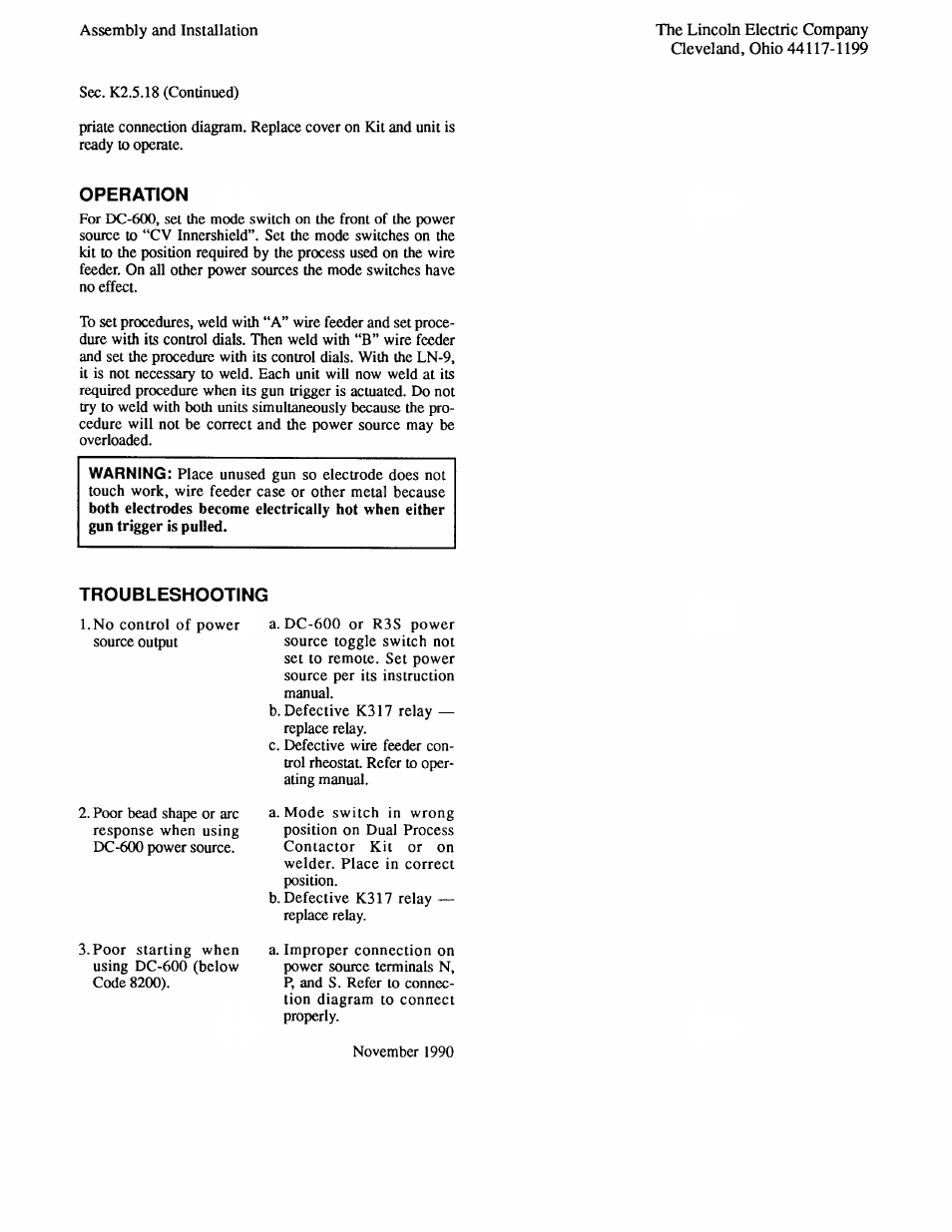 Lincoln Electric IM274 LN-8 SEMIAUTOMATIC WIRE FEEDER User Manual | Page 31 / 140