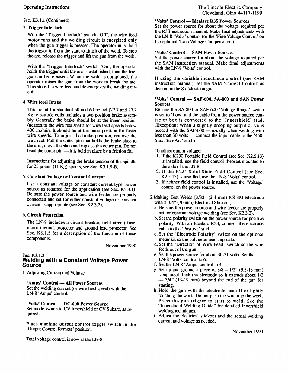 Lincoln Electric IM274 LN-8 SEMIAUTOMATIC WIRE FEEDER User Manual | Page 35 / 140