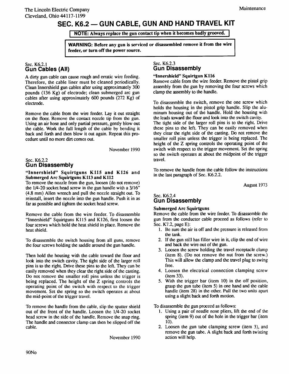 Lincoln Electric IM274 LN-8 SEMIAUTOMATIC WIRE FEEDER User Manual | Page 48 / 140