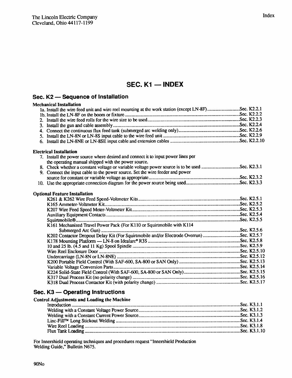 Lincoln Electric IM274 LN-8 SEMIAUTOMATIC WIRE FEEDER User Manual | Page 7 / 140