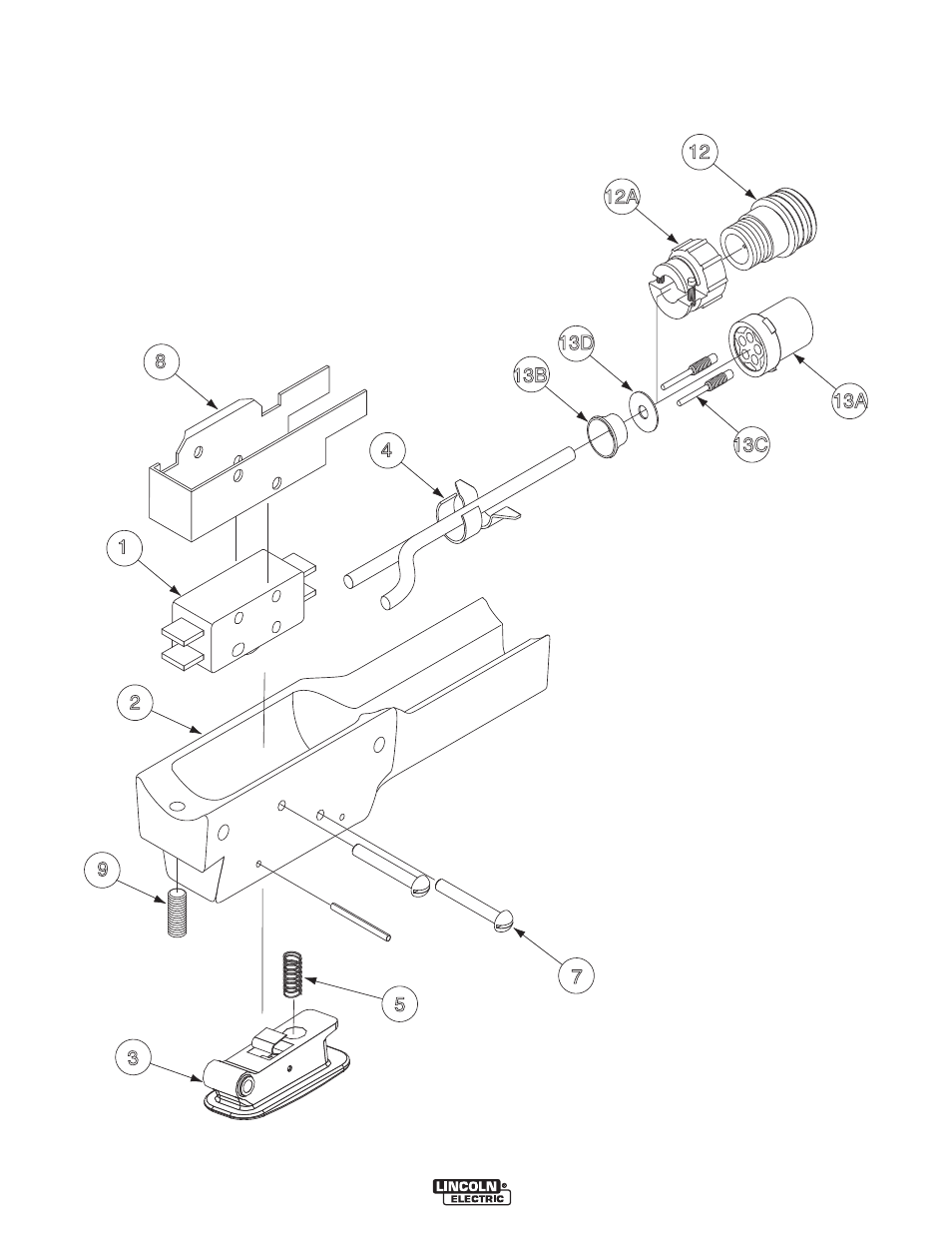 Trigger & control cable assembly | Lincoln Electric IM274 LN-8 SEMIAUTOMATIC WIRE FEEDER User Manual | Page 72 / 140