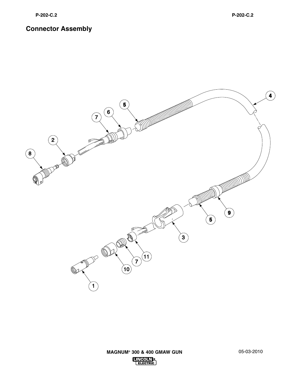 Connector assembly | Lincoln Electric IM274 LN-8 SEMIAUTOMATIC WIRE FEEDER User Manual | Page 76 / 140