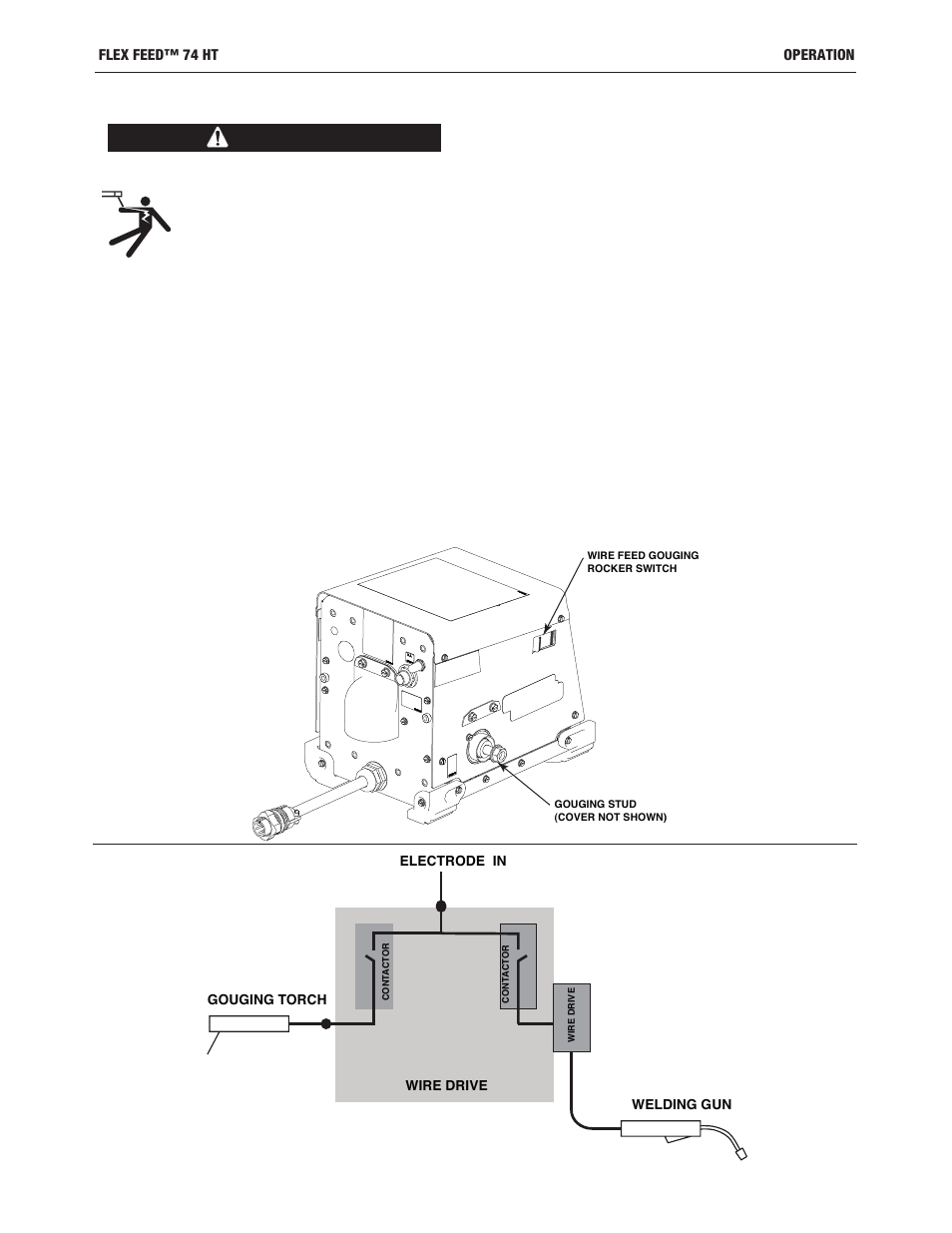 Warning, Gouging kit | Lincoln Electric IM10163 FLEX FEED 74 HT User Manual | Page 44 / 80