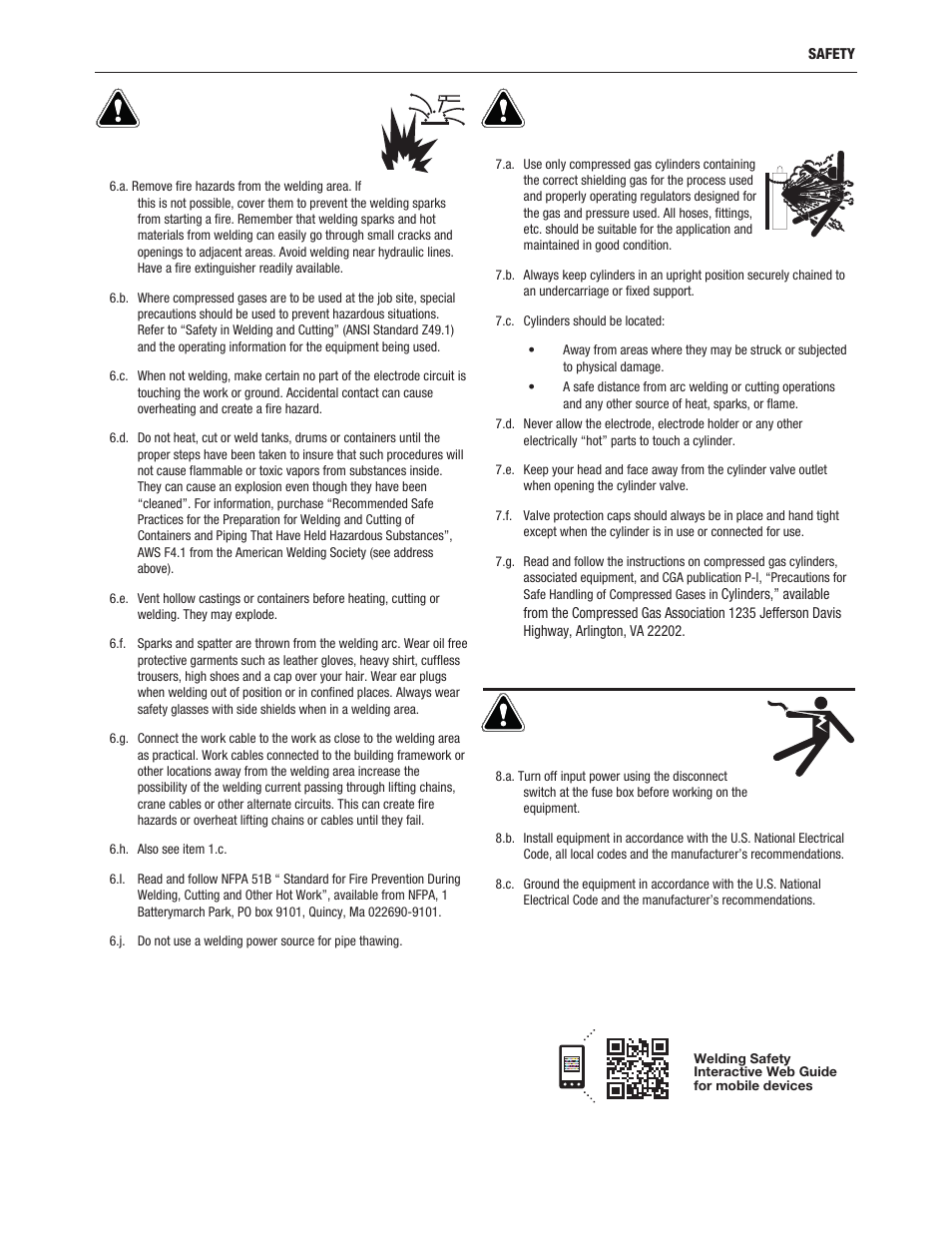 Cylinder may explode if damaged, For electrically powered equipment | Lincoln Electric IM10163 FLEX FEED 74 HT User Manual | Page 5 / 80