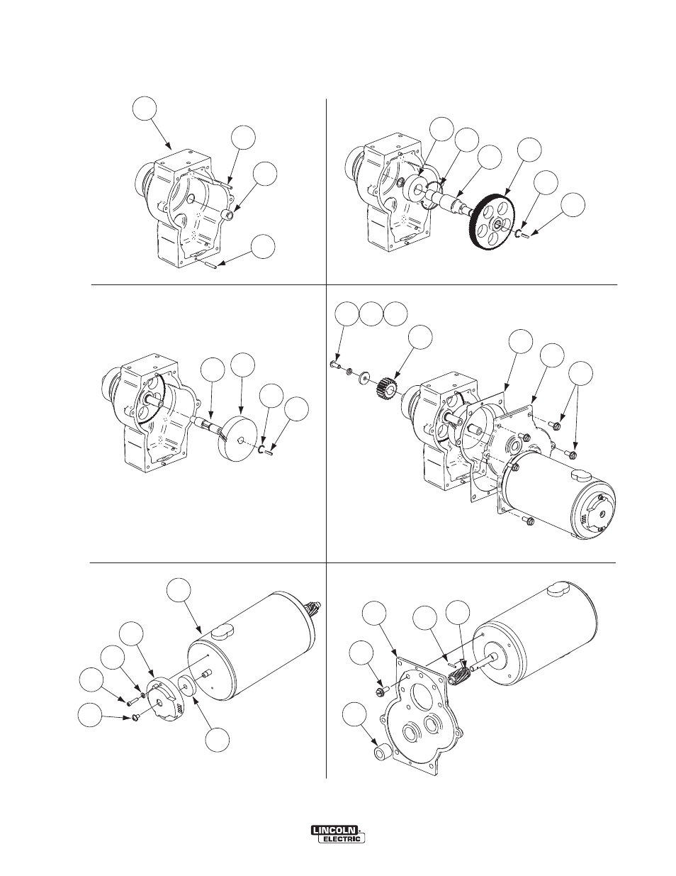 Motor & gear box assembly | Lincoln Electric IM10163 FLEX FEED 74 HT User Manual | Page 70 / 80