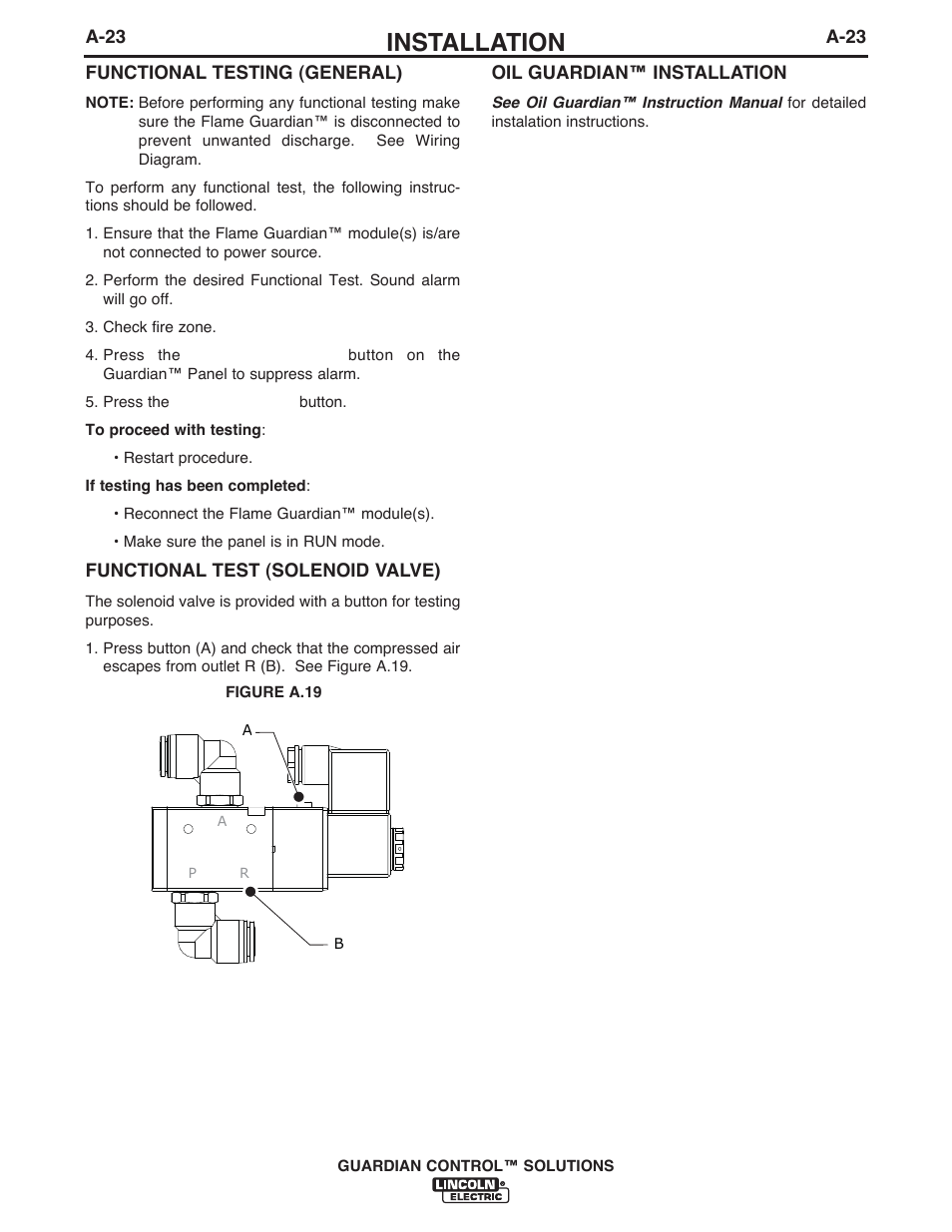 Installation | Lincoln Electric P709 GUARDIAN CONTROL SOLUTIONS User Manual | Page 30 / 80