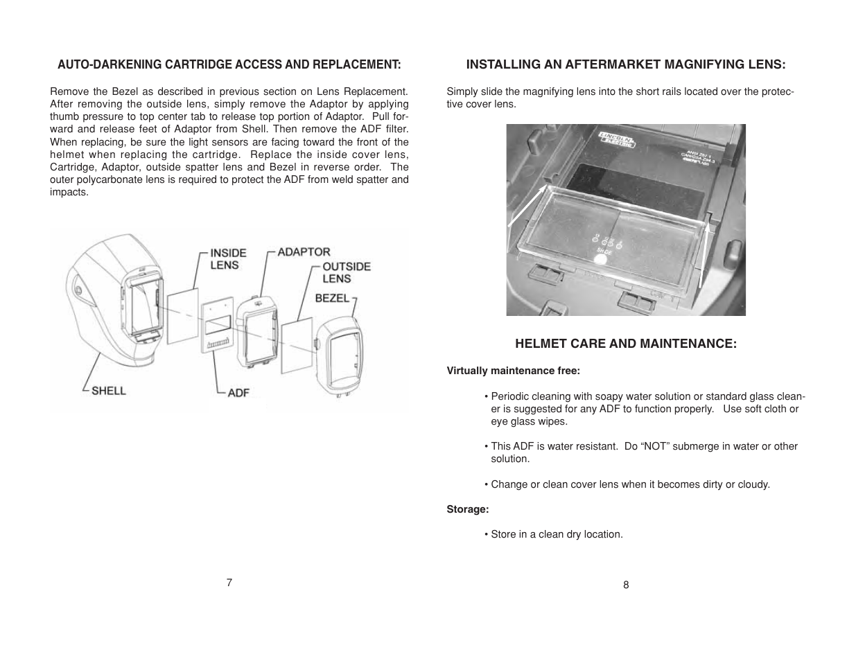 Lincoln Electric IM10000 Cool-Shield Helmet User Manual | Page 10 / 14