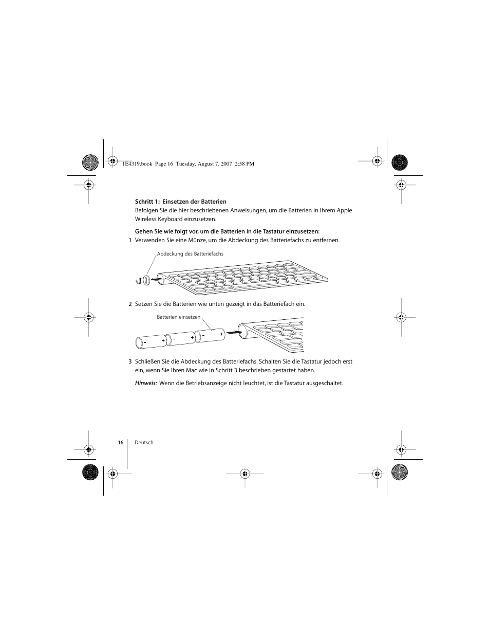 Apple Wireless Keyboard (2007) User Manual | Page 16 / 48