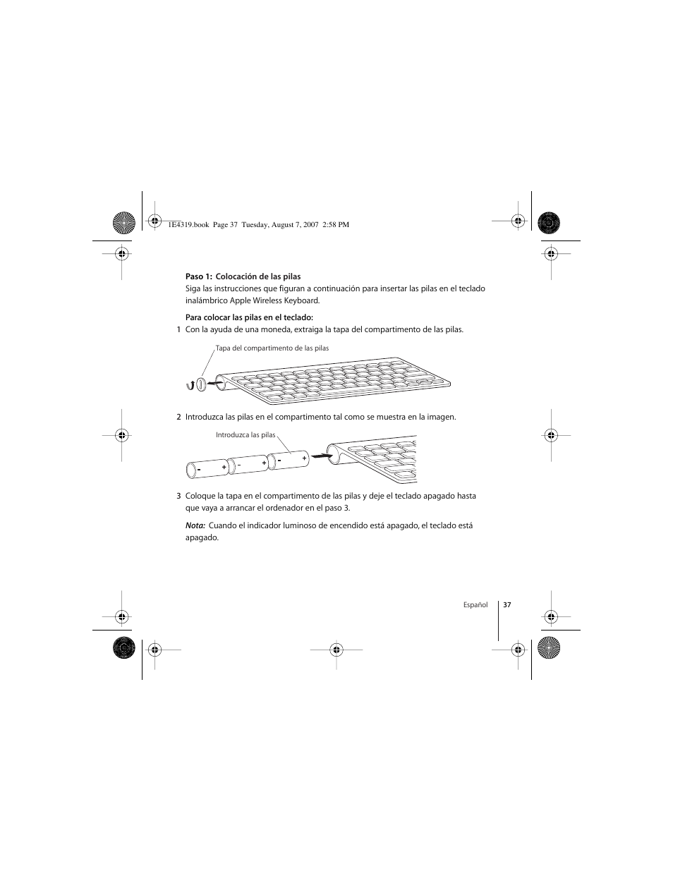 Apple Wireless Keyboard (2007) User Manual | Page 37 / 48