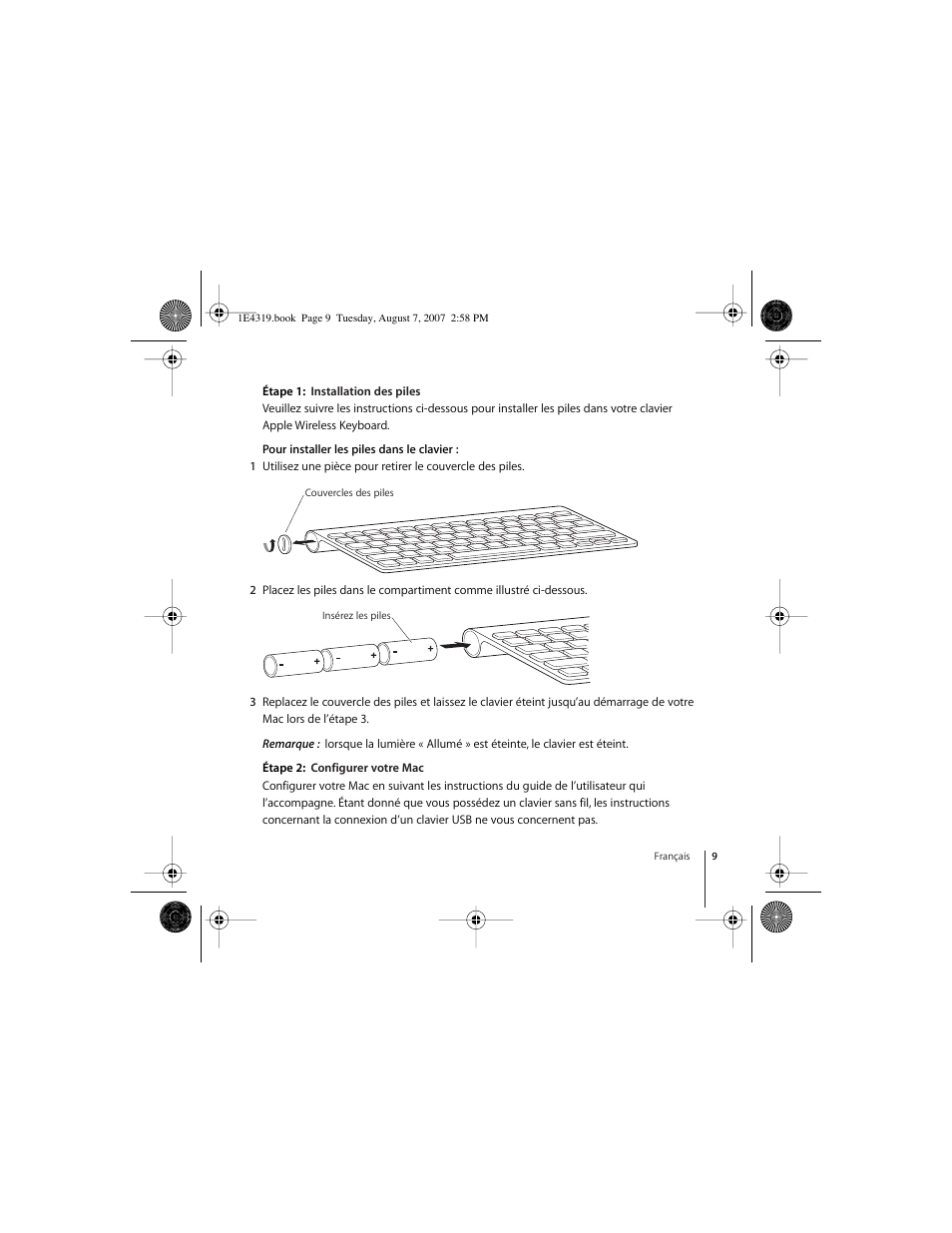 Apple Wireless Keyboard (2007) User Manual | Page 9 / 48