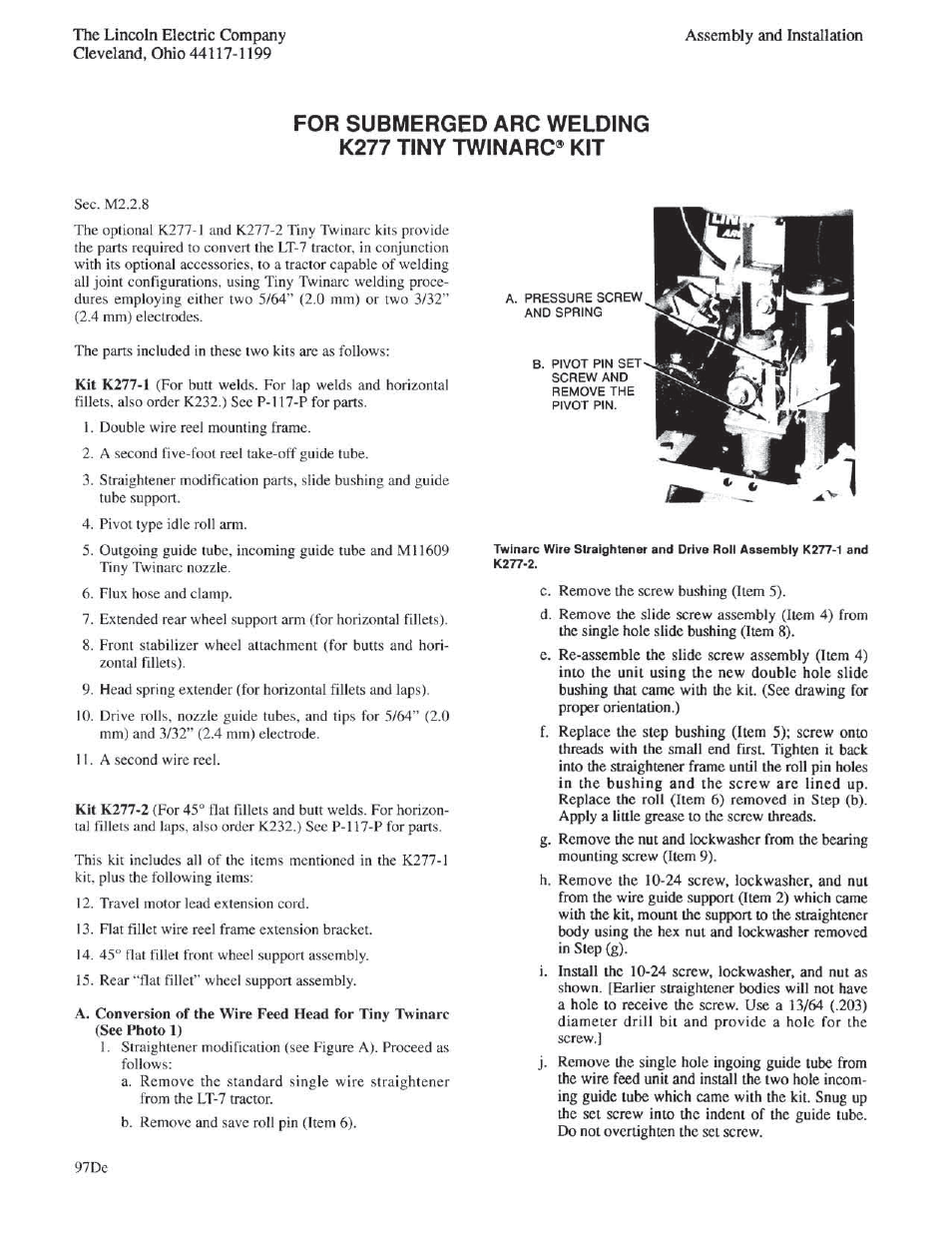 Lincoln Electric IM279 LT-7 LINCOLDWELD Tractor User Manual | Page 19 / 88