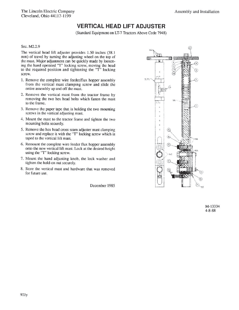 Lincoln Electric IM279 LT-7 LINCOLDWELD Tractor User Manual | Page 25 / 88