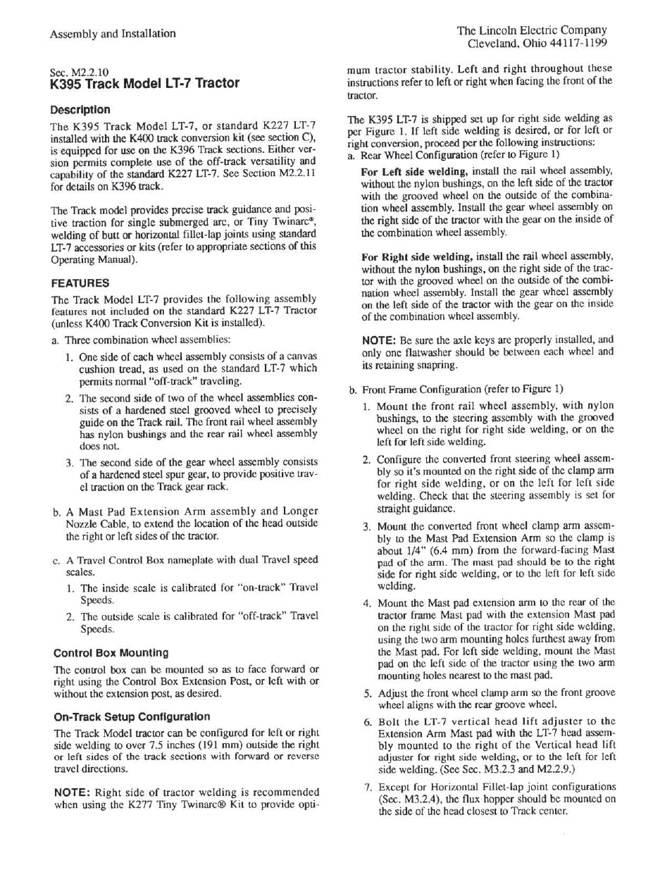 Lincoln Electric IM279 LT-7 LINCOLDWELD Tractor User Manual | Page 26 / 88