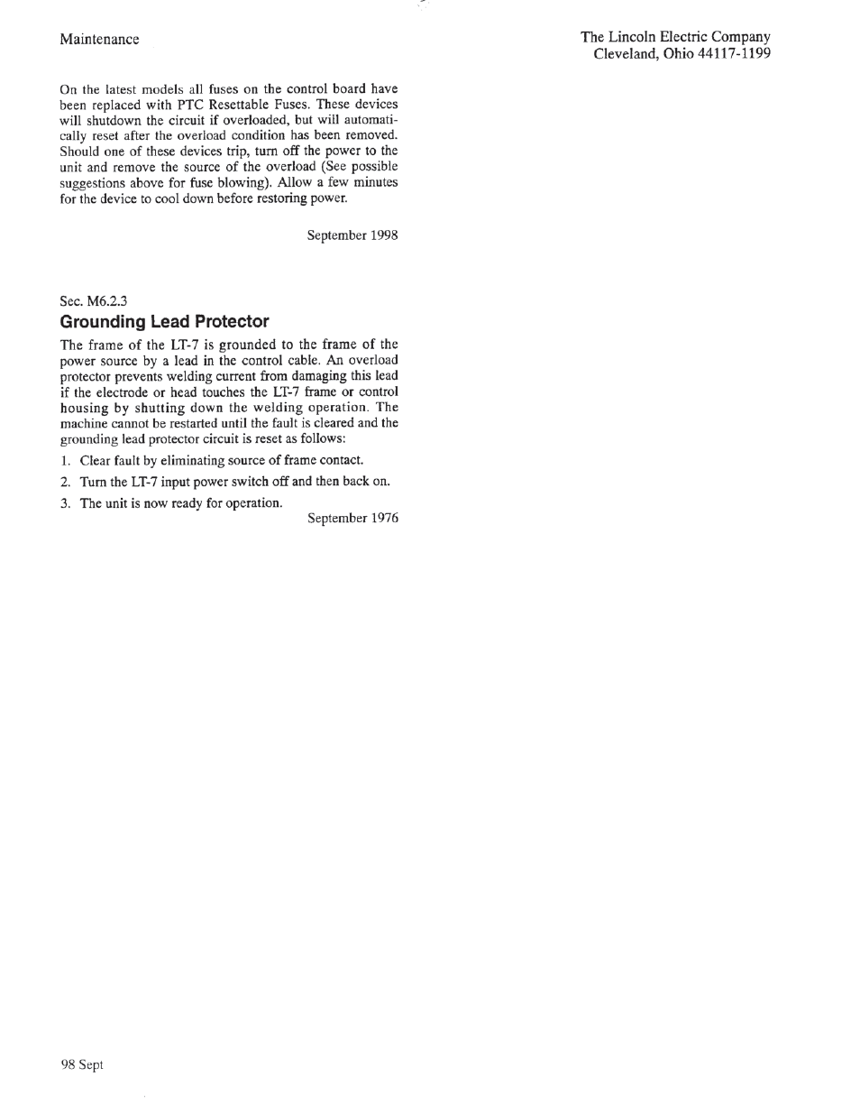 Lincoln Electric IM279 LT-7 LINCOLDWELD Tractor User Manual | Page 50 / 88