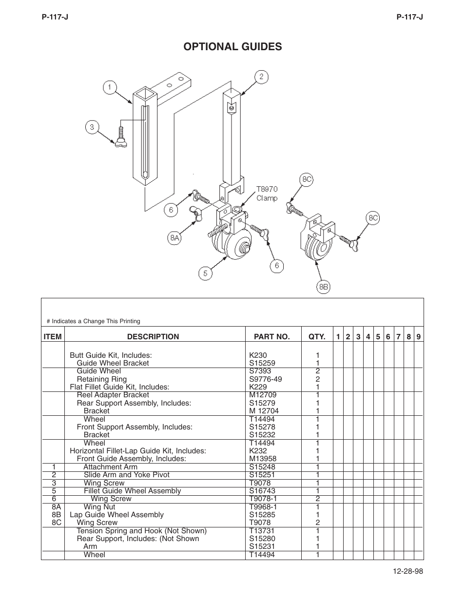 Optional guides | Lincoln Electric IM279 LT-7 LINCOLDWELD Tractor User Manual | Page 63 / 88