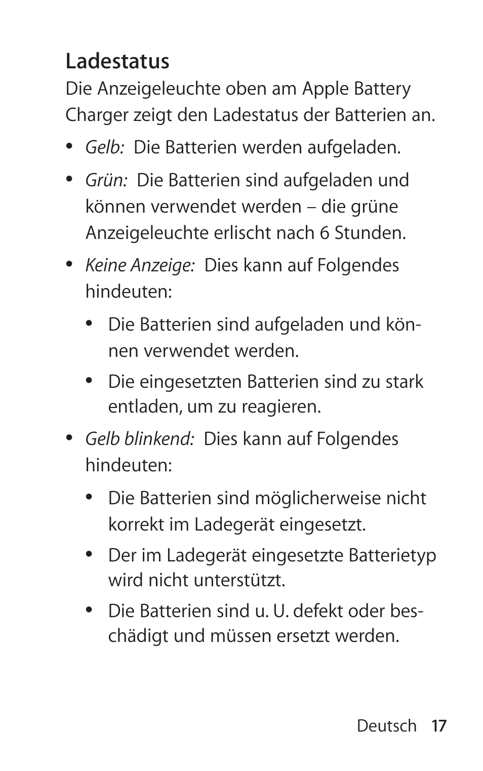 Apple Battery Charger User Manual | Page 17 / 52