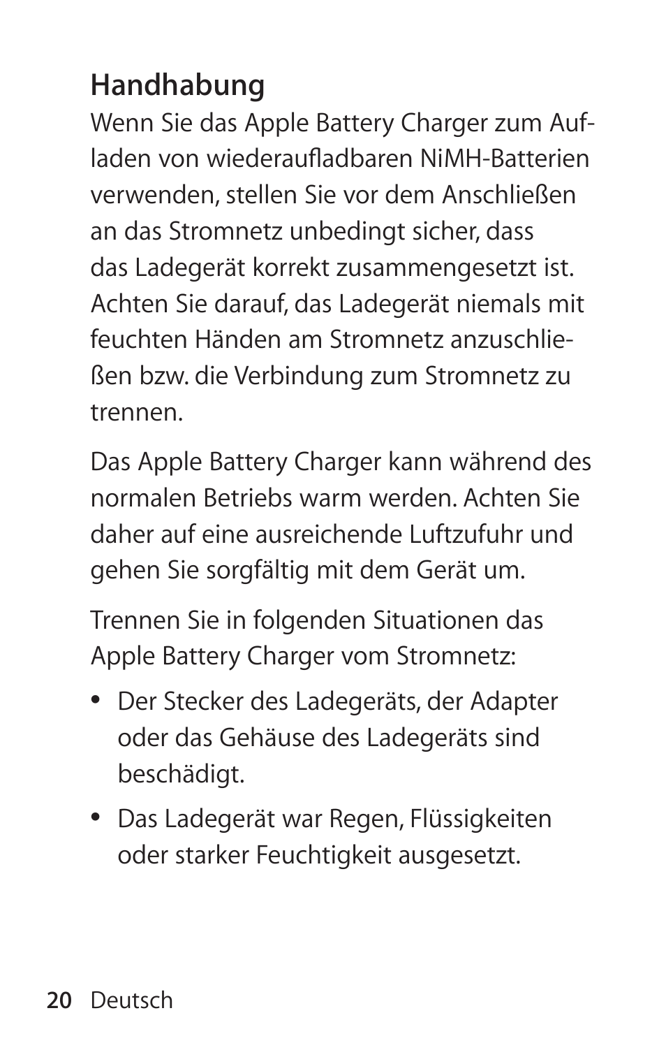 Apple Battery Charger User Manual | Page 20 / 52