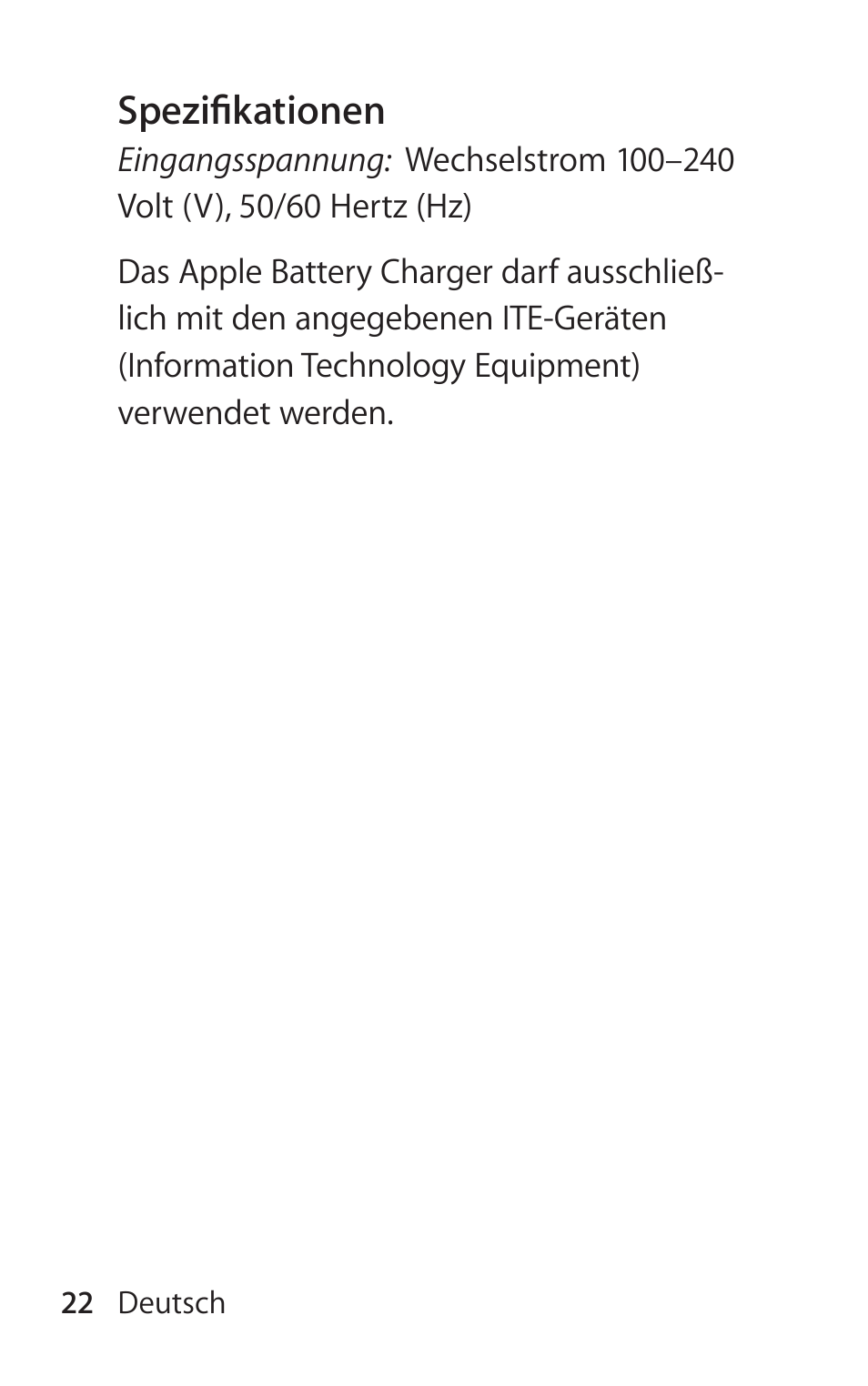 Apple Battery Charger User Manual | Page 22 / 52