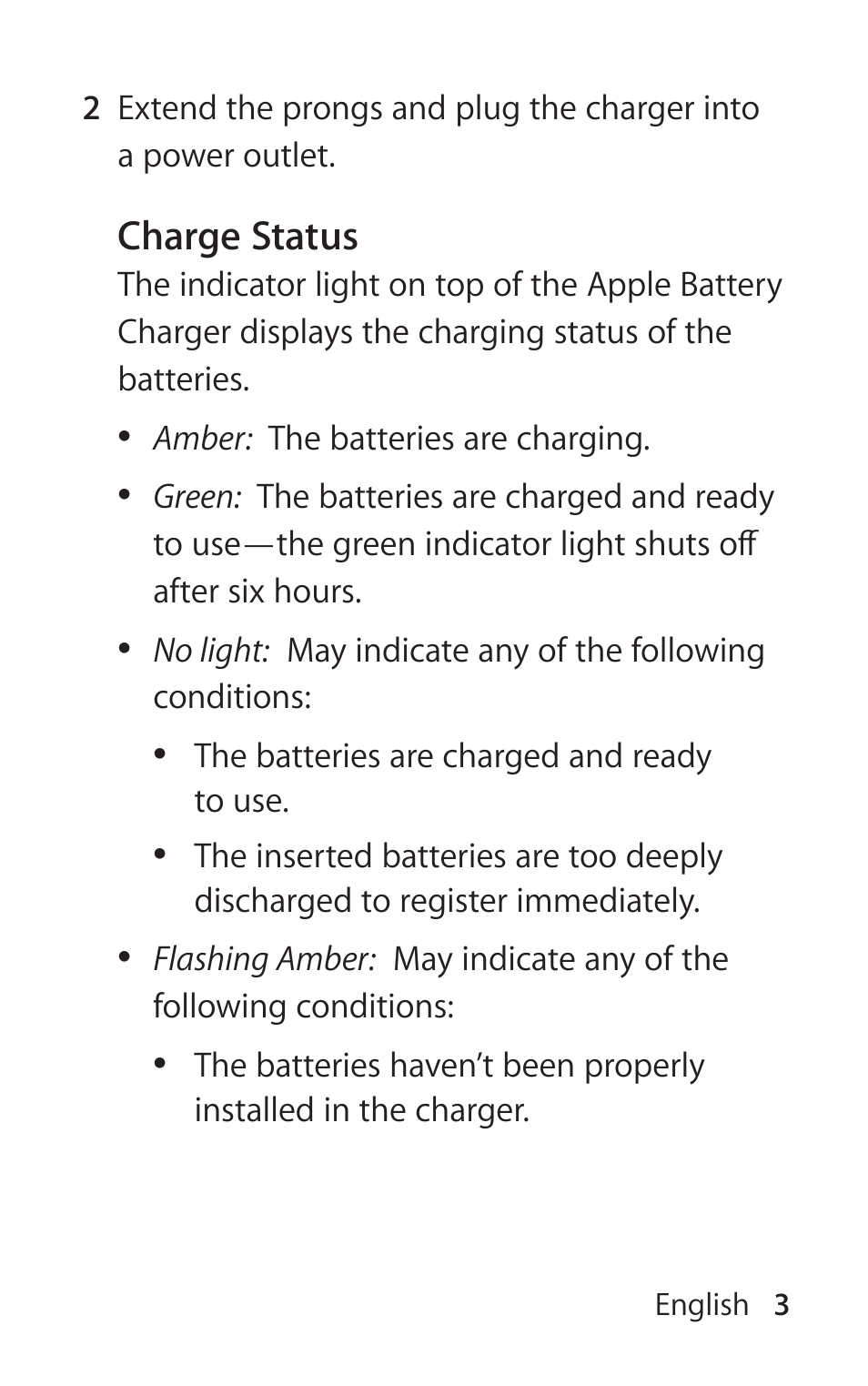 Apple Battery Charger User Manual | Page 3 / 52
