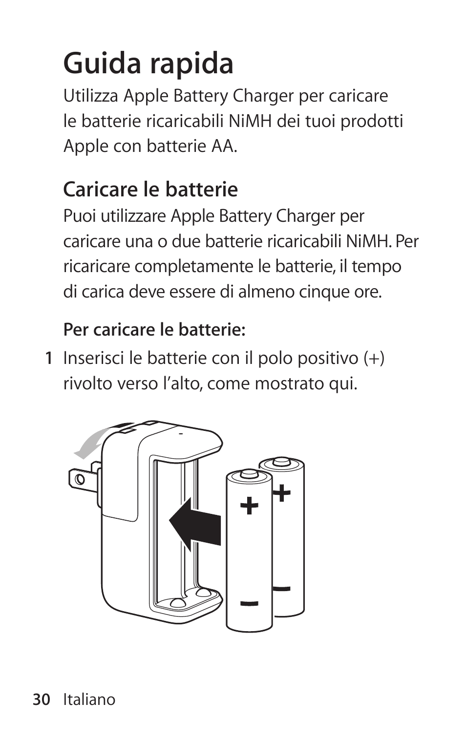 Guida rapida | Apple Battery Charger User Manual | Page 30 / 52