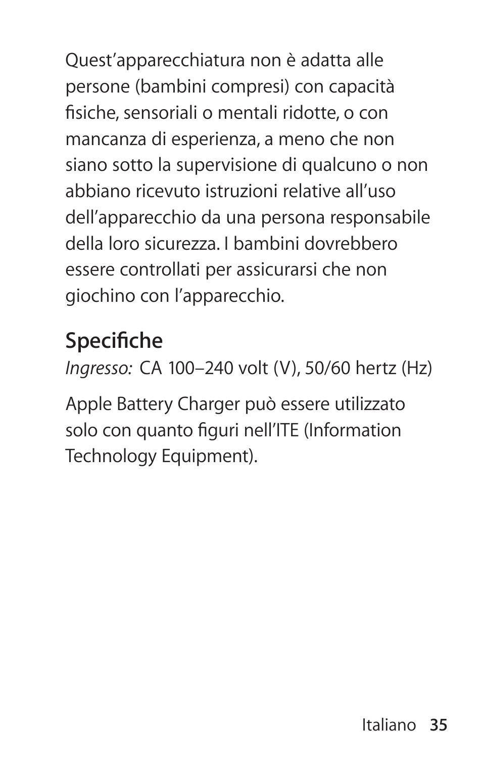 Apple Battery Charger User Manual | Page 35 / 52