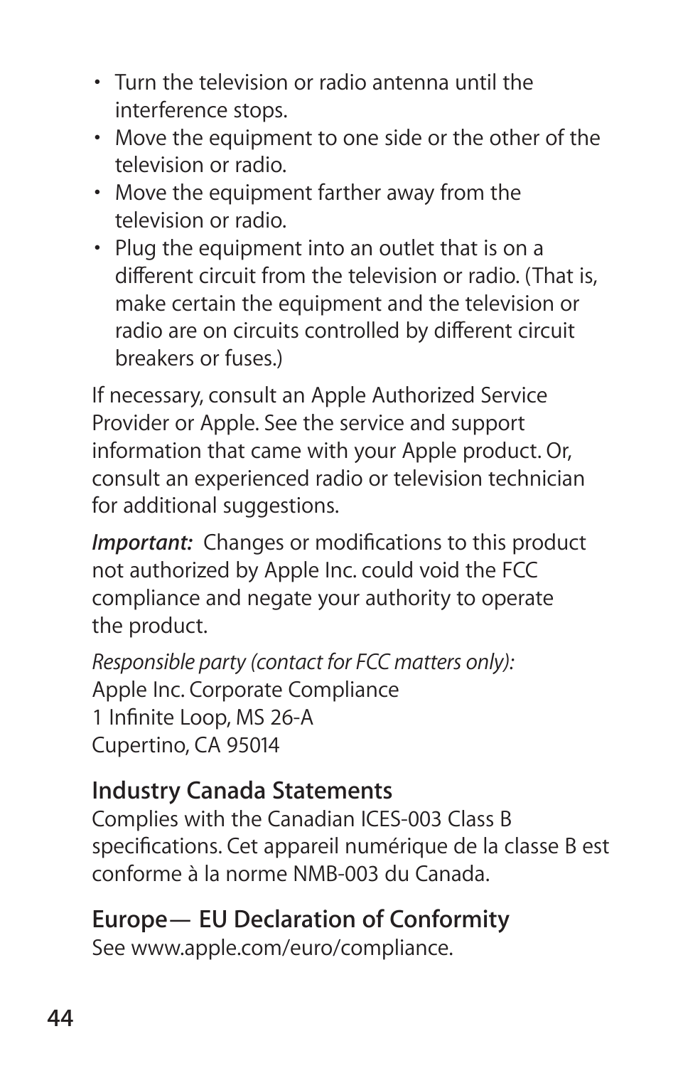 Apple Battery Charger User Manual | Page 44 / 52