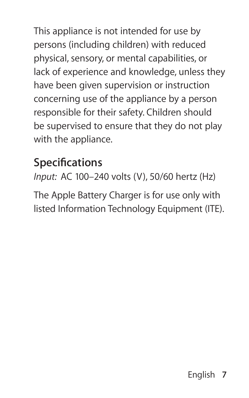 Apple Battery Charger User Manual | Page 7 / 52